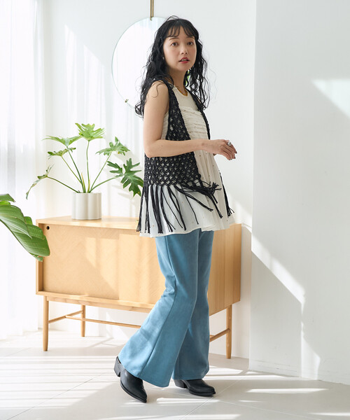 FREAK'S STORE（フリークスストア）の「フリンジ 柄編みベスト（ベスト・レディース・ブラウン/キャメル/ブラック・ﾌﾘ-）」の17枚目の写真