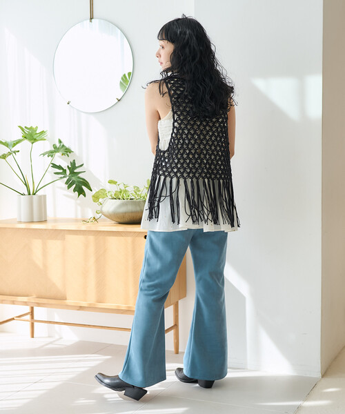 FREAK'S STORE（フリークスストア）の「フリンジ 柄編みベスト（ベスト・レディース・ブラウン/キャメル/ブラック・ﾌﾘ-）」の18枚目の写真