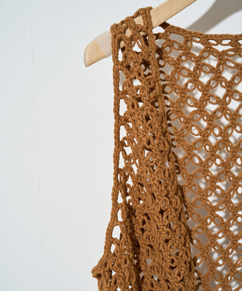 FREAK'S STORE（フリークスストア）の「フリンジ 柄編みベスト（ベスト・レディース・ブラウン/キャメル/ブラック・ﾌﾘ-）」の13枚目の写真