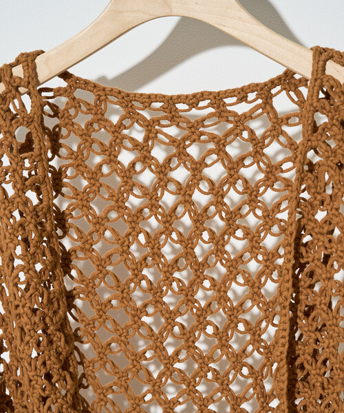 FREAK'S STORE（フリークスストア）の「フリンジ 柄編みベスト（ベスト・レディース・ブラウン/キャメル/ブラック・ﾌﾘ-）」の14枚目の写真