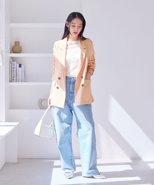 新色追加】【美easy】リネンライクリラックスジャケット【接触冷