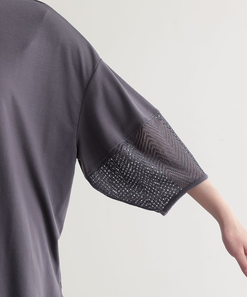 n'OrLABEL（ノアールレーベル）の「『七分袖レースランタンカットソー』（Tシャツ/カットソー・レディース・チャコール/ネイビー/グリーン/ホワイト・2/1）」の20枚目の写真