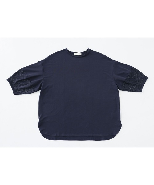 n'OrLABEL（ノアールレーベル）の「『七分袖レースランタンカットソー』（Tシャツ/カットソー・レディース・チャコール/ネイビー/グリーン/ホワイト・2/1）」の16枚目の写真