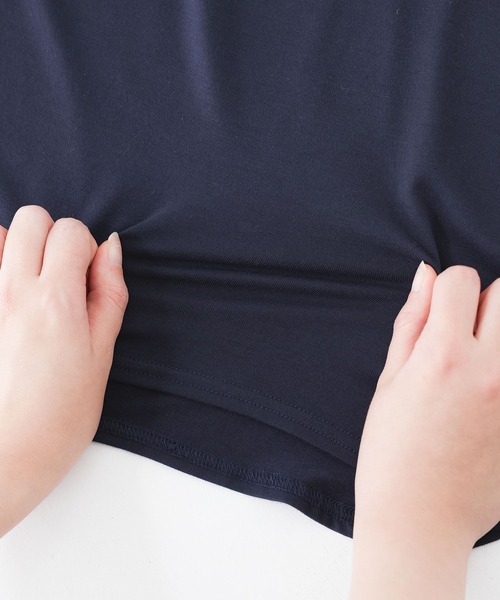 n'OrLABEL（ノアールレーベル）の「『七分袖レースランタンカットソー』（Tシャツ/カットソー・レディース・チャコール/ネイビー/グリーン/ホワイト・2/1）」の13枚目の写真