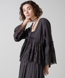 Liesse❥22000円オーバーシルエットギャザートップス今期 セール】LAYERED SHEER GATHER TOPS/レイヤードシアーギャザー