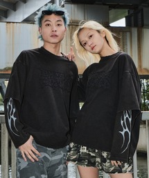 SHORT ROUND | SHORT ROUND/【25年春夏新作】ダメージアップリケレイヤードロンT(Tシャツ/カットソー)