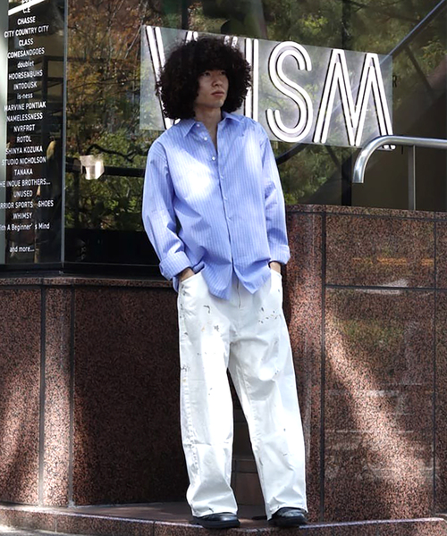 WISM(ウィズム)の「NAMELESSNESS / ネームレスネス Classic Shirt(シャツ/ブラウス・メンズ・ホワイト/ブルー系その他・2/3)」の14枚目の写真