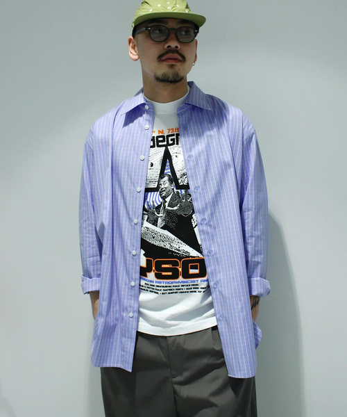 WISM(ウィズム)の「NAMELESSNESS / ネームレスネス Classic Shirt(シャツ/ブラウス・メンズ・ホワイト/ブルー系その他・2/3)」の21枚目の写真