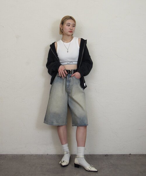 WHO'S WHO gallery（フーズフーギャラリー）の「【SLOPPY/スロッピー】ラインゴムタンク（タンクトップ・レディース・ブラック/グレー/ホワイト・FREE）」の12枚目の写真