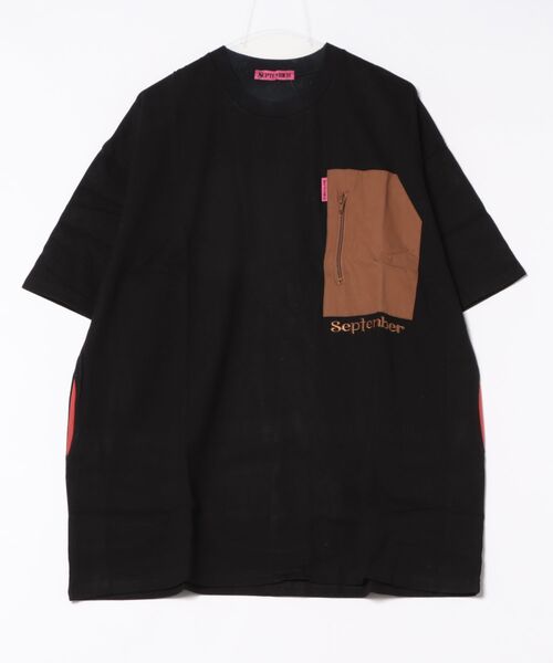 September(セプテンバー)の「【8】【SEPTEMBER(セプテンバー)】pocket bigtee(Tシャツ/カットソー・レディース・グリーン/ブラック/ホワイト・MEDIUM/SMALL)」の3枚目の写真