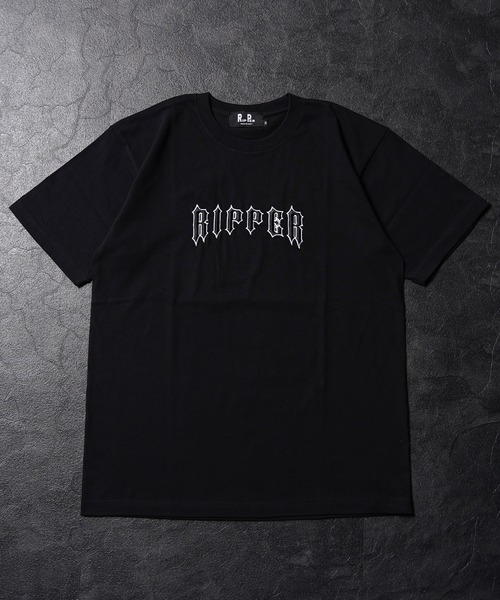 Tシャツ・カットソー CASSANDRE EMBROIDERY T-SHIRT RIPPER】センター RIPPER 刺繍 Tシャツ / Center RIPPER