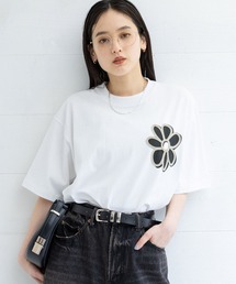 RAGEBLUE | フラワーモチーフ/コード刺繍Tシャツ(Tシャツ/カットソー)
