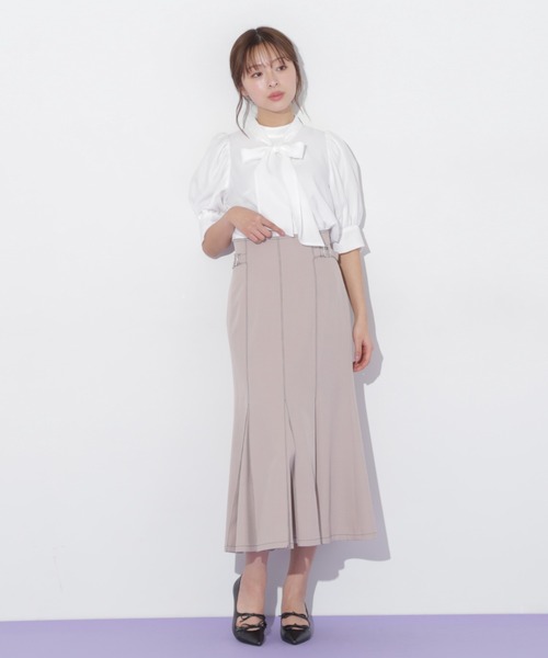 JILL by JILL STUART（ジルバイジルスチュアート）の「◇シアーボウタイパフブラウス（シャツ/ブラウス・レディース・ブルー系その他/ホワイト・FREE）」の20枚目の写真