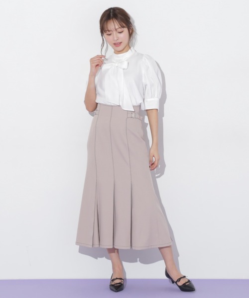 JILL by JILL STUART（ジルバイジルスチュアート）の「◇シアーボウタイパフブラウス（シャツ/ブラウス・レディース・ブルー系その他/ホワイト・FREE）」の19枚目の写真