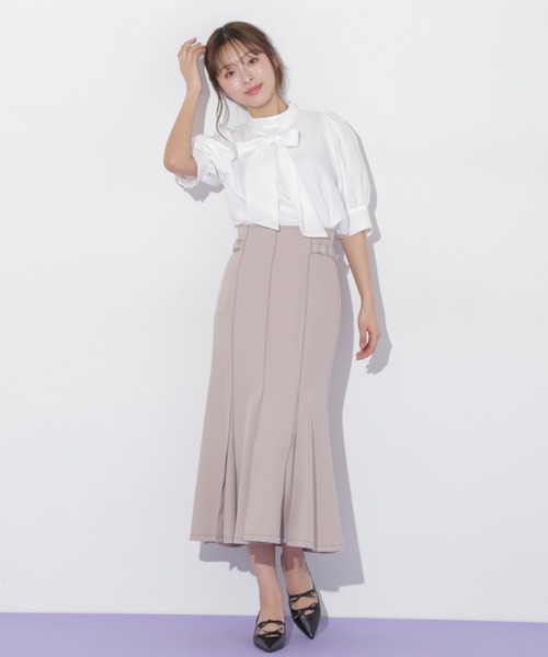JILL by JILL STUART（ジルバイジルスチュアート）の「◇シアーボウタイパフブラウス（シャツ/ブラウス・レディース・ブルー系その他/ホワイト・FREE）」の18枚目の写真