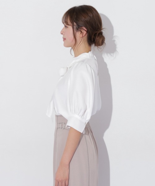 JILL by JILL STUART（ジルバイジルスチュアート）の「◇シアーボウタイパフブラウス（シャツ/ブラウス・レディース・ブルー系その他/ホワイト・FREE）」の22枚目の写真