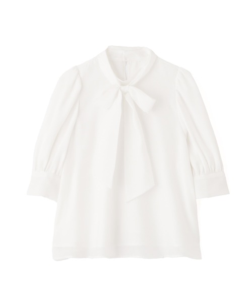 JILL by JILL STUART（ジルバイジルスチュアート）の「◇シアーボウタイパフブラウス（シャツ/ブラウス・レディース・ブルー系その他/ホワイト・FREE）」の16枚目の写真