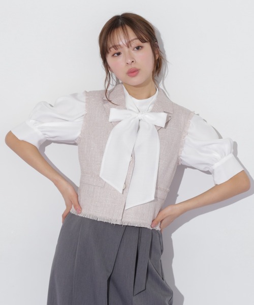 JILLSTUART 半袖シアーブラウス S 楽天市場】【SALE／46%OFF】短丈シアーフリルブラウス JILL by