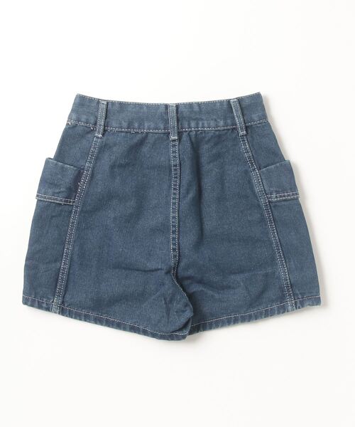 LETee(レティー)の「ラップデニムショートパンツ(デニムパンツ・レディース・ブルー/ブラック・S/M)」の3枚目の写真