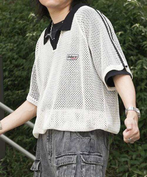 セール】25SS ワンポイント サイドライン スポーツ メッシュ