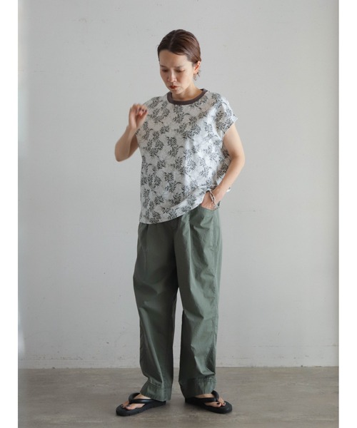 FIL DE FER(フィルデフェール)の「ドットフラワーPT フレンチTEE(Tシャツ/カットソー・レディース・グリーン/ホワイト・FREE)」の20枚目の写真