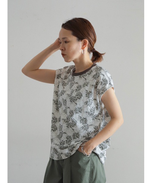 tシャツ ドットフラワーPT　フレンチTEE レディース 予約】ドットフラワーPT フレンチTEE | NOMBRE IMPAIR