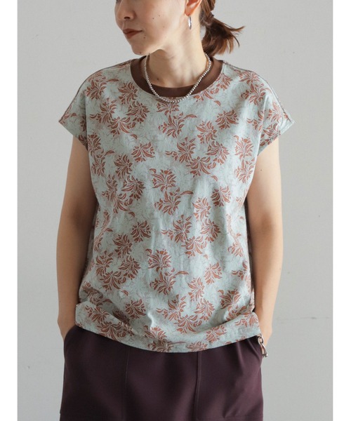 FIL DE FER(フィルデフェール)の「ドットフラワーPT フレンチTEE(Tシャツ/カットソー・レディース・グリーン/ホワイト・FREE)」の4枚目の写真