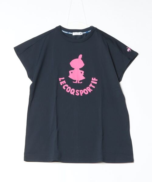 le coq sportif(ルコックスポルティフ)の「ルコックスポルティフ 冷感フレンチスリーブ(Tシャツ/カットソー・レディース・オフホワイト/ネイビー/ブルー・M/L)」の3枚目の写真
