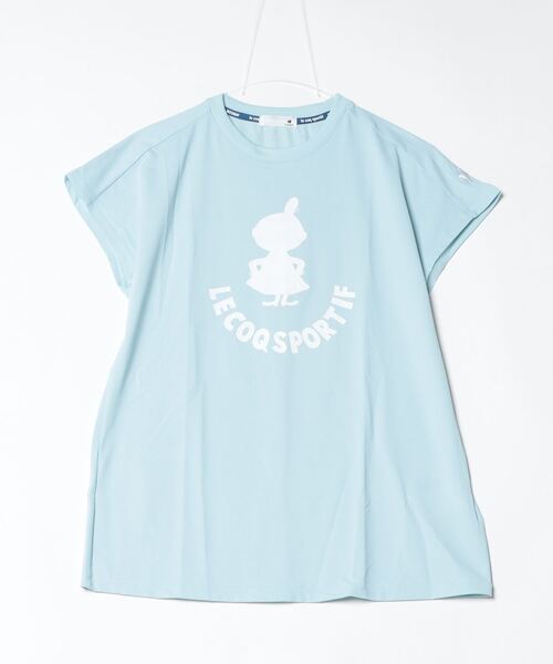 le coq sportif(ルコックスポルティフ)の「ルコックスポルティフ 冷感フレンチスリーブ(Tシャツ/カットソー・レディース・オフホワイト/ネイビー/ブルー・M/L)」の1枚目の写真