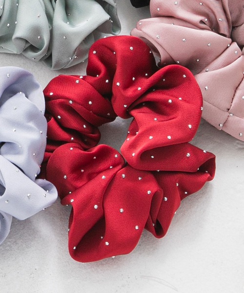 DearMyLoveRose（ディアマイラブローズ）の「ラインストーンサテンシュシュ（その他ヘアアクセサリー・レディース・イエロー/ラベンダー/ライトグリーン/レッド/ブラウン/アイボリー/ベビーピンク/ブラック/ブルー・FREE）」の18枚目の写真