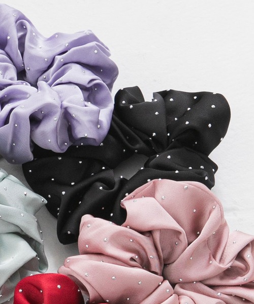 DearMyLoveRose（ディアマイラブローズ）の「ラインストーンサテンシュシュ（その他ヘアアクセサリー・レディース・イエロー/ラベンダー/ライトグリーン/レッド/ブラウン/アイボリー/ベビーピンク/ブラック/ブルー・FREE）」の20枚目の写真