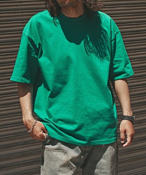 ALL RUNS(オールランズ)の「オーバーサイズ ベーシックトップス 半袖Tシャツ メンズ 夏物 夏服(Tシャツ/カットソー・メンズ・ダークグレー/ダークグリーン/ブラック/ホワイト・M/XL/L)」の4枚目の写真