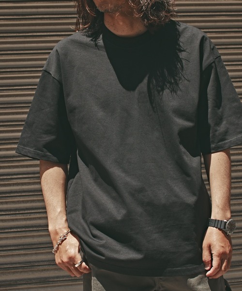 ALL RUNS(オールランズ)の「オーバーサイズ ベーシックトップス 半袖Tシャツ メンズ 夏物 夏服(Tシャツ/カットソー・メンズ・ダークグレー/ダークグリーン/ブラック/ホワイト・M/XL/L)」の11枚目の写真