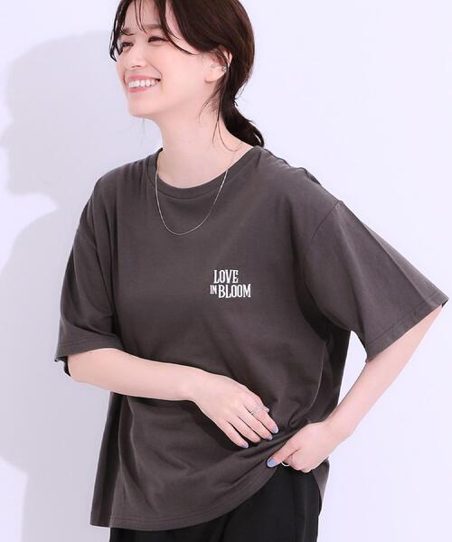 プリントロゴ入りコットンジャージーTシャツ Cotton jersey logo print T-shirt-コットンジャージーロゴ