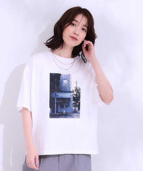 SHOO・LA・RUE（シューラルー）の「【選べる4柄】コットンプリントロゴTシャツ（Tシャツ/カットソー・レディース・ブラック系1/ホワイト系4/ピンク系3/グレー系その他4/ブラック系2/グレー系その他/ホワイト系2/ホワイト系1・01/02/03/04）」の21枚目の写真