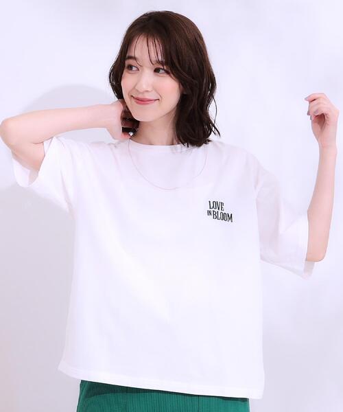 SHOO・LA・RUE（シューラルー）の「【選べる4柄】コットンプリントロゴTシャツ（Tシャツ/カットソー・レディース・ブラック系1/ホワイト系4/ピンク系3/グレー系その他4/ブラック系2/グレー系その他/ホワイト系2/ホワイト系1・01/02/03/04）」の13枚目の写真
