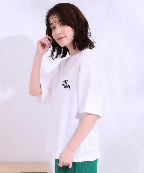 SHOO・LA・RUE（シューラルー）の「【選べる4柄】コットンプリントロゴTシャツ（Tシャツ/カットソー・レディース・ブラック系1/ホワイト系4/ピンク系3/グレー系その他4/ブラック系2/グレー系その他/ホワイト系2/ホワイト系1・01/02/03/04）」の14枚目の写真