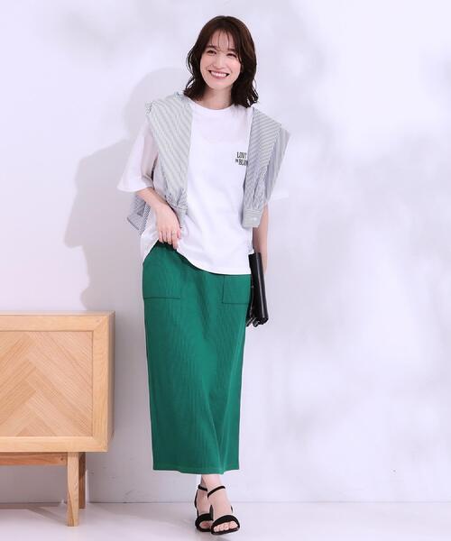 SHOO・LA・RUE（シューラルー）の「【選べる4柄】コットンプリントロゴTシャツ（Tシャツ/カットソー・レディース・ブラック系1/ホワイト系4/ピンク系3/グレー系その他4/ブラック系2/グレー系その他/ホワイト系2/ホワイト系1・01/02/03/04）」の15枚目の写真