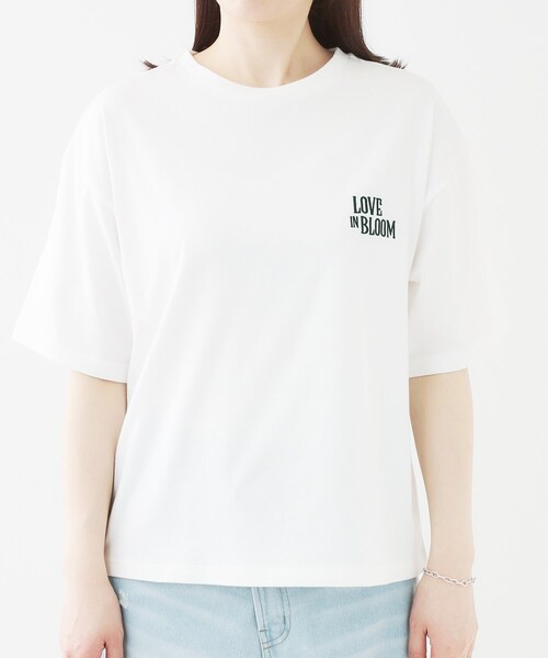 SHOO・LA・RUE（シューラルー）の「【選べる4柄】コットンプリントロゴTシャツ（Tシャツ/カットソー・レディース・ブラック系1/ホワイト系4/ピンク系3/グレー系その他4/ブラック系2/グレー系その他/ホワイト系2/ホワイト系1・01/02/03/04）」の17枚目の写真