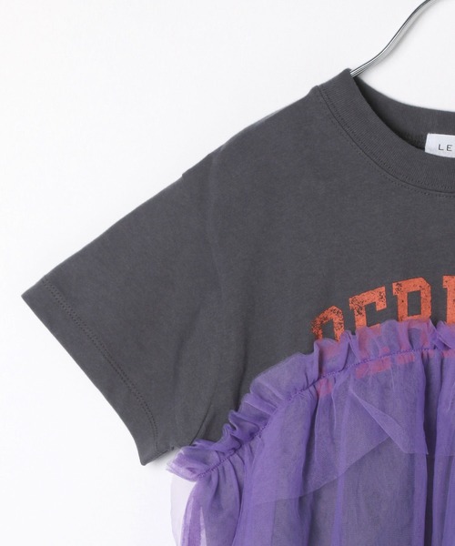 LEPSIM（レプシィム）の「【KIDS】ロゴチュールTSS　451662（Tシャツ/カットソー・キッズ・オフホワイト/チャコールグレー/ピンク・140/120/130）」の6枚目の写真