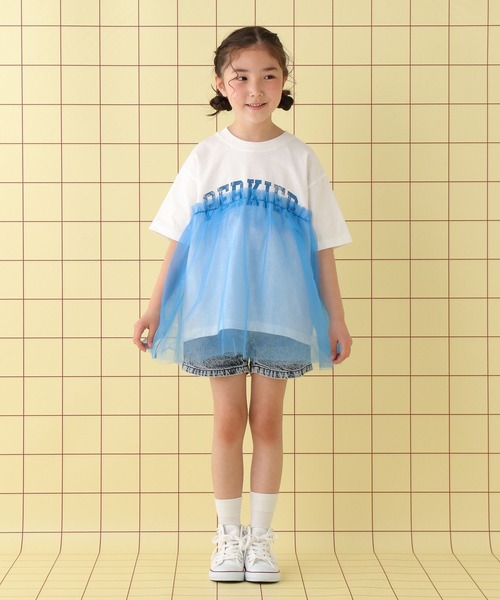 LEPSIM（レプシィム）の「【KIDS】ロゴチュールTSS　451662（Tシャツ/カットソー・キッズ・オフホワイト/チャコールグレー/ピンク・140/120/130）」の11枚目の写真