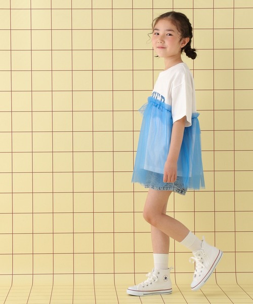 LEPSIM（レプシィム）の「【KIDS】ロゴチュールTSS　451662（Tシャツ/カットソー・キッズ・オフホワイト/チャコールグレー/ピンク・140/120/130）」の13枚目の写真