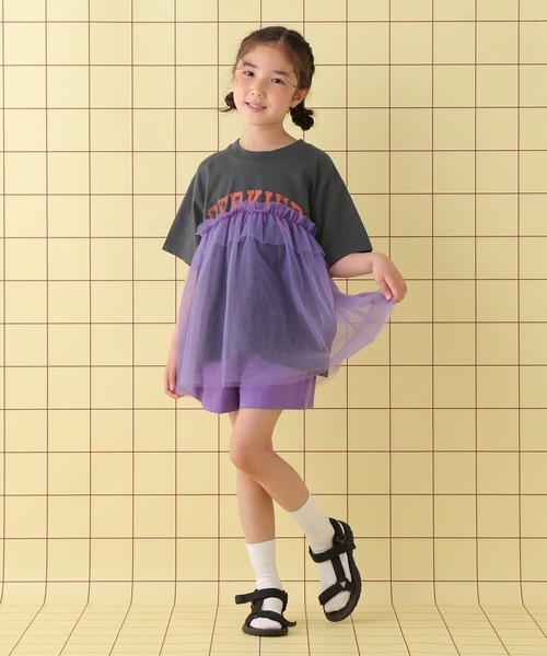 LEPSIM（レプシィム）の「【KIDS】ロゴチュールTSS　451662（Tシャツ/カットソー・キッズ・オフホワイト/チャコールグレー/ピンク・140/120/130）」の17枚目の写真