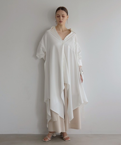 MIELI INVARIANT＊Melton Wool Gown Coat MIELI INVARIAN MIELI INVARIANT＊Melton Wool Gown Coat MIELI