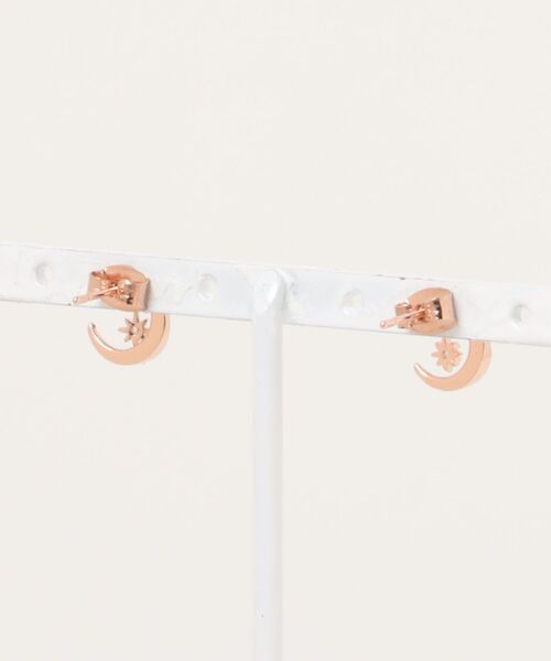 Peony（ピオニー）の「【Peony/ピオニー】/ビジュー付き　ムーンピアス　月（ピアス（両耳用）・レディース・ピンクゴールド/シルバー/ゴールド・FREE）」の9枚目の写真