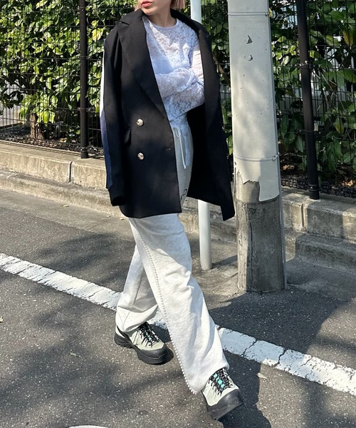 Alley Tokyo（アリートーキョー）の「サイドパールAlleyスエパン（スウェットパンツ・レディース・オートミール・FREE）」の14枚目の写真