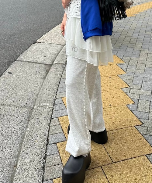 Alley Tokyo（アリートーキョー）の「サイドパールAlleyスエパン（スウェットパンツ・レディース・オートミール・FREE）」の18枚目の写真
