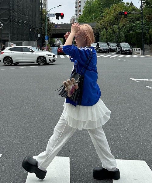 Alley Tokyo（アリートーキョー）の「サイドパールAlleyスエパン（スウェットパンツ・レディース・オートミール・FREE）」の20枚目の写真