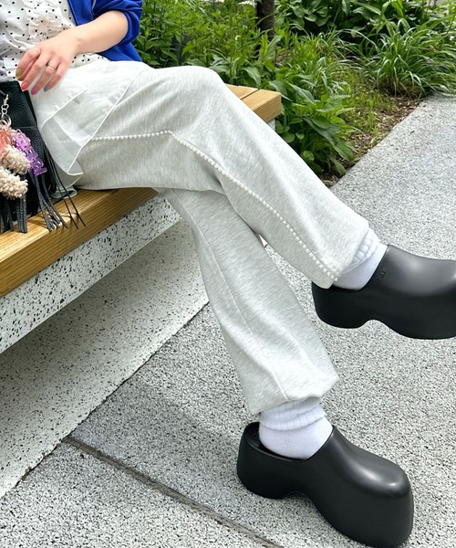 Alley Tokyo（アリートーキョー）の「サイドパールAlleyスエパン（スウェットパンツ・レディース・オートミール・FREE）」の17枚目の写真