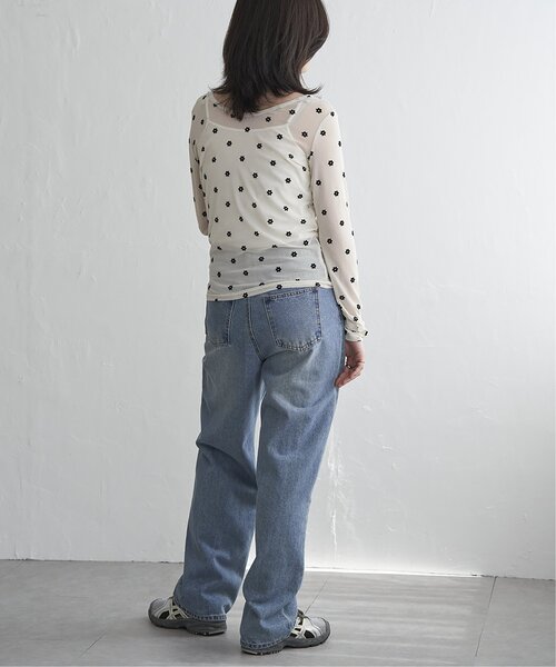 VENCEEXCHANGE（ヴァンスエクスチェンジ）の「シアーフラワーフロッキープルオーバー（Tシャツ/カットソー・レディース・ブラック/アイボリー/グレー・FREE）」の10枚目の写真